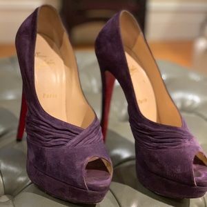 Purple suede Christian Louboutin Heels